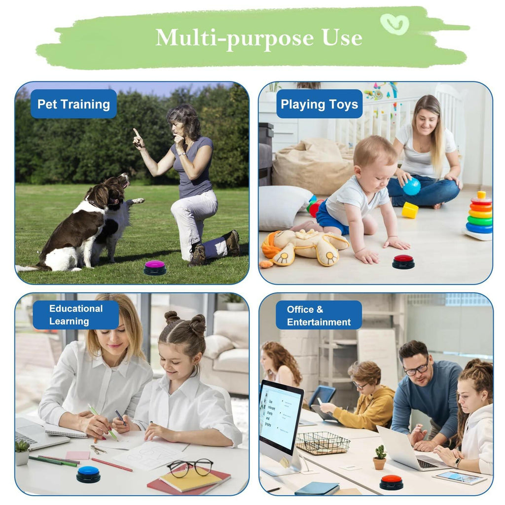 Open Box - Gelabur Set of 4 Dog Buttons for Communication, Voice Recordable
