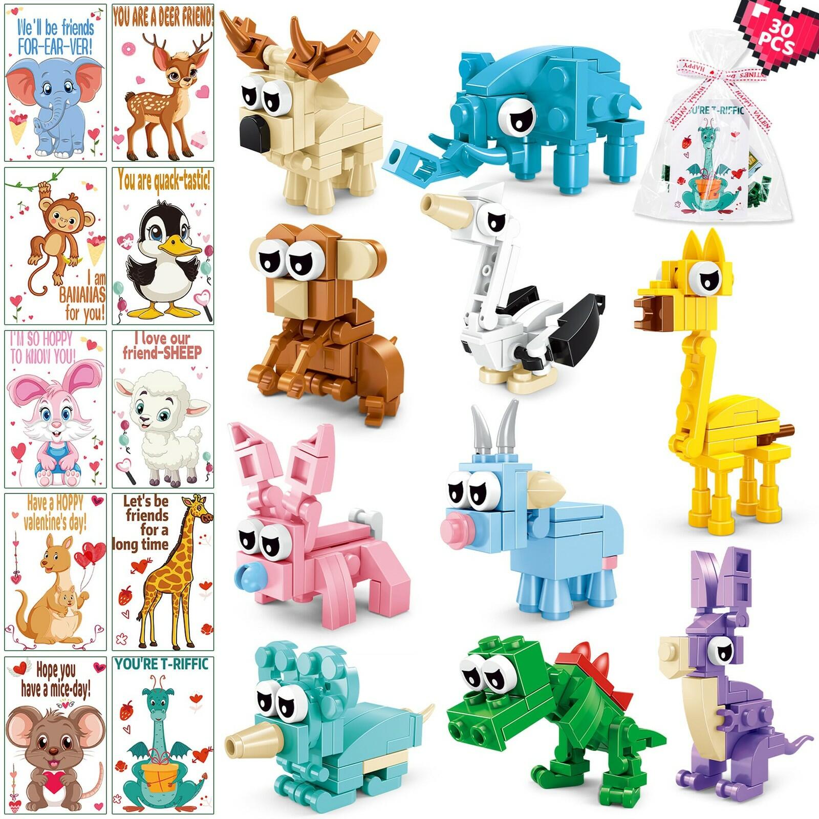 AYGXU 30 Pack Valentines-Day Gifts for Kids classroom-building