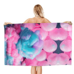 WURTON Red Cotton Candy Print Comfort Beach Towel Your Companion Pool,Camping