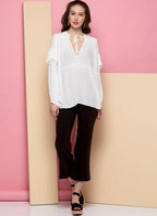 Vogue V1618A5 Women's Very Loose Pullover Tunic and Semi-Fitted Pants Sewing