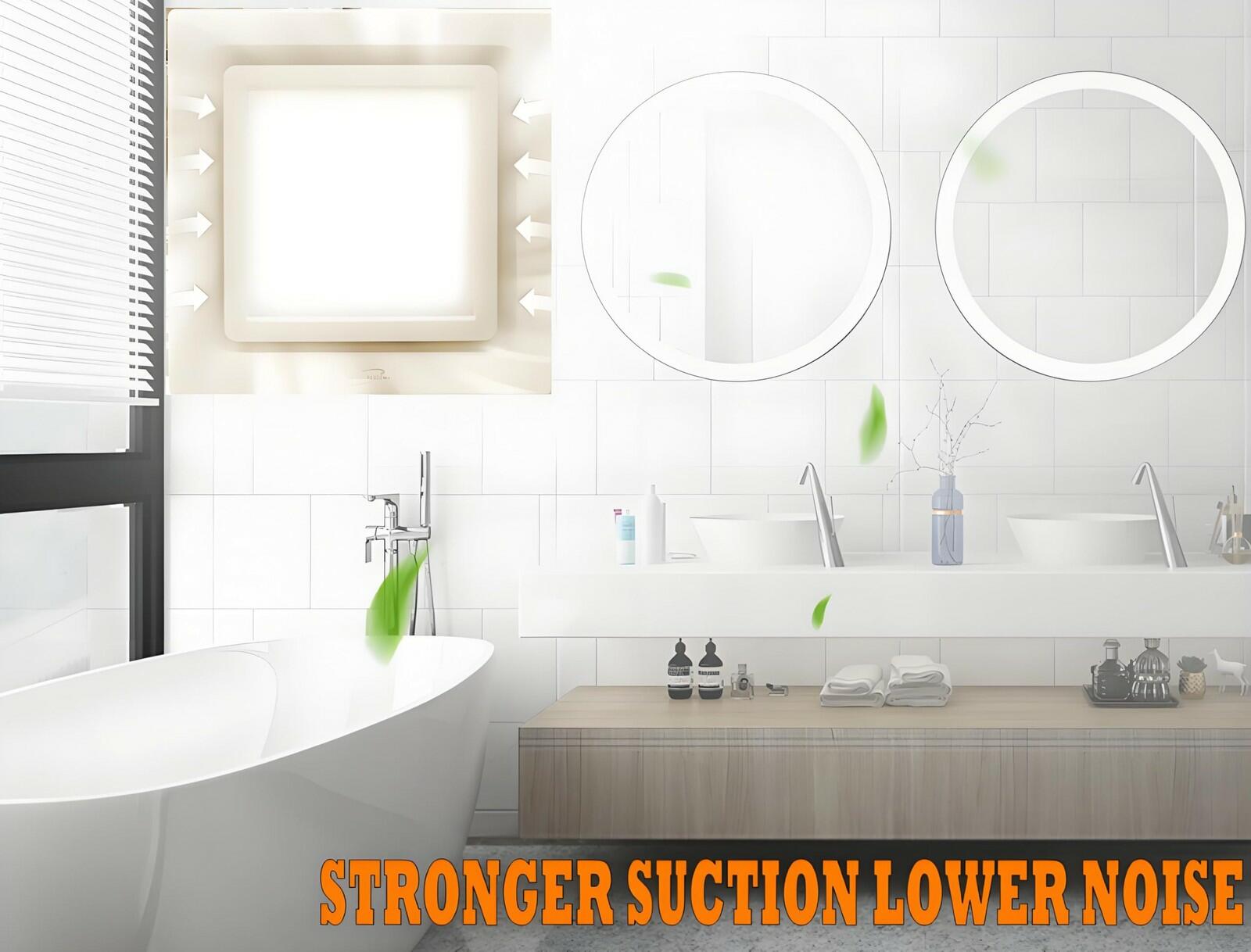 JOANAJO Bathroom Exhaust Fan with LED Light Ceiling Mount Ventilation Fan 120