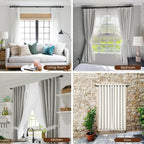 1" Curtain Rod 30-144 Inch Adjustable Heavy Duty Iron Window Rod Matte Black