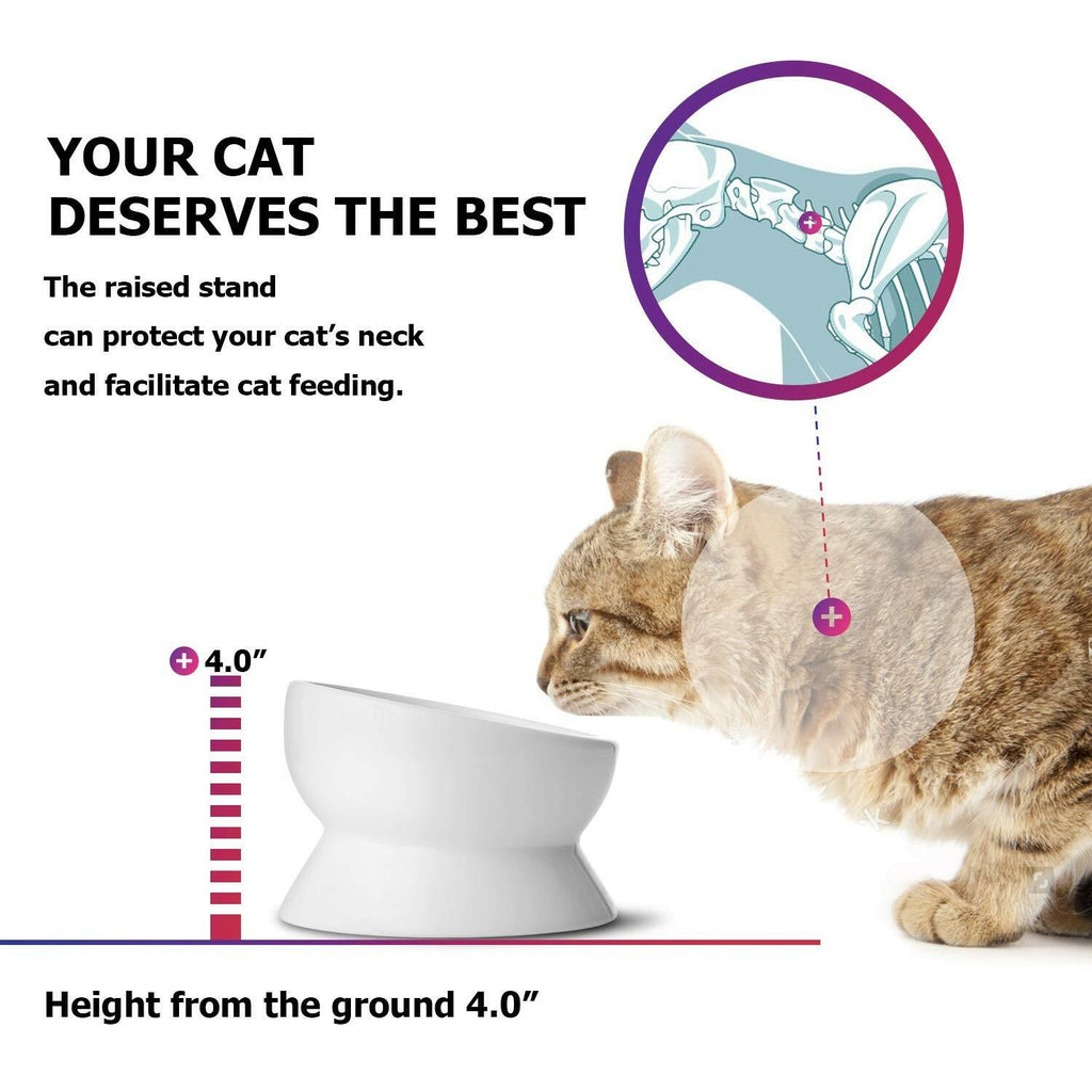 Y YHY Elevated Cat Food Bowl, Raised Food and Water Bowl for Cat and Small Dog,