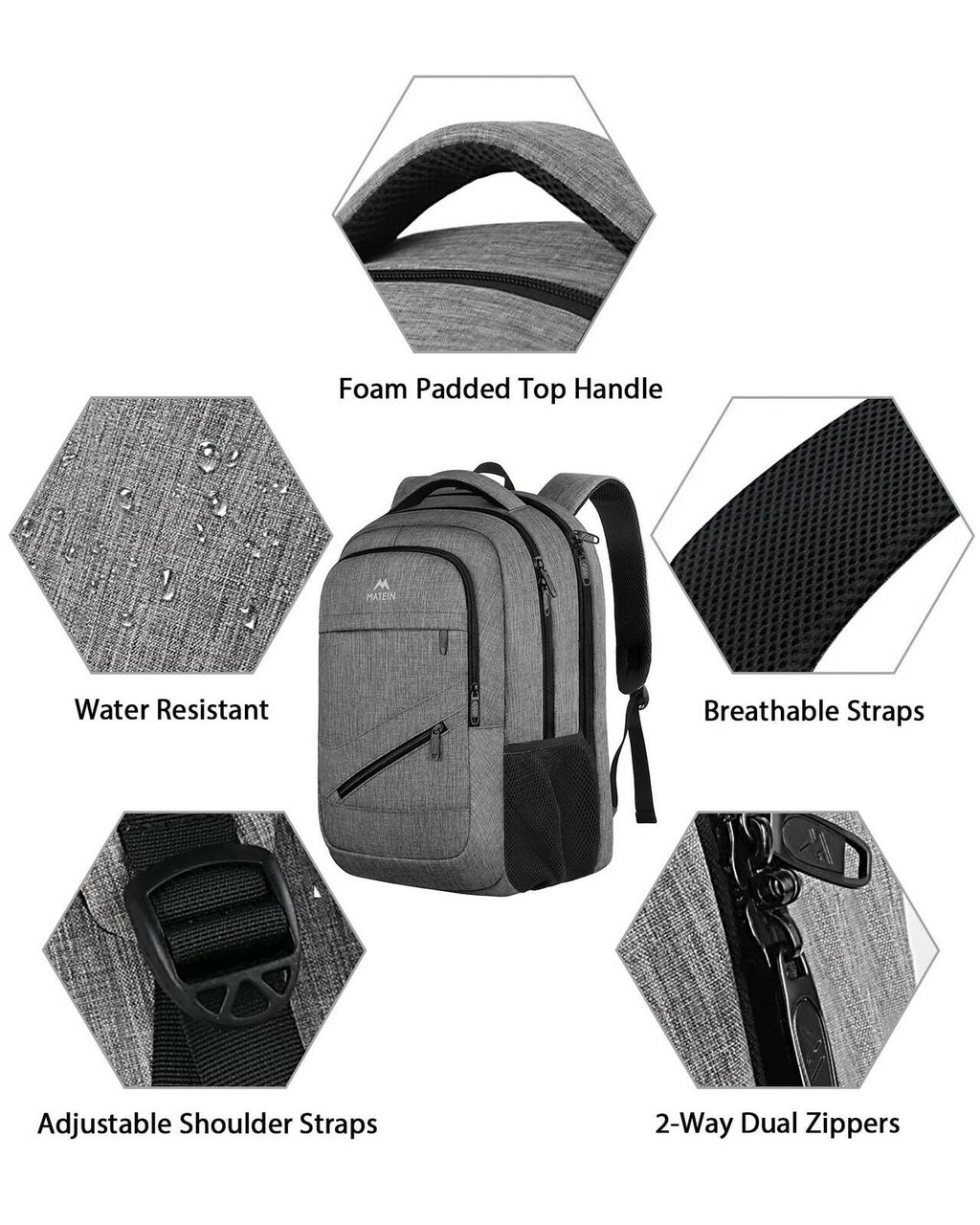 MATEIN Travel Laptop Backpack, 17 Inch Work TSA Approved Carry on Backpack,