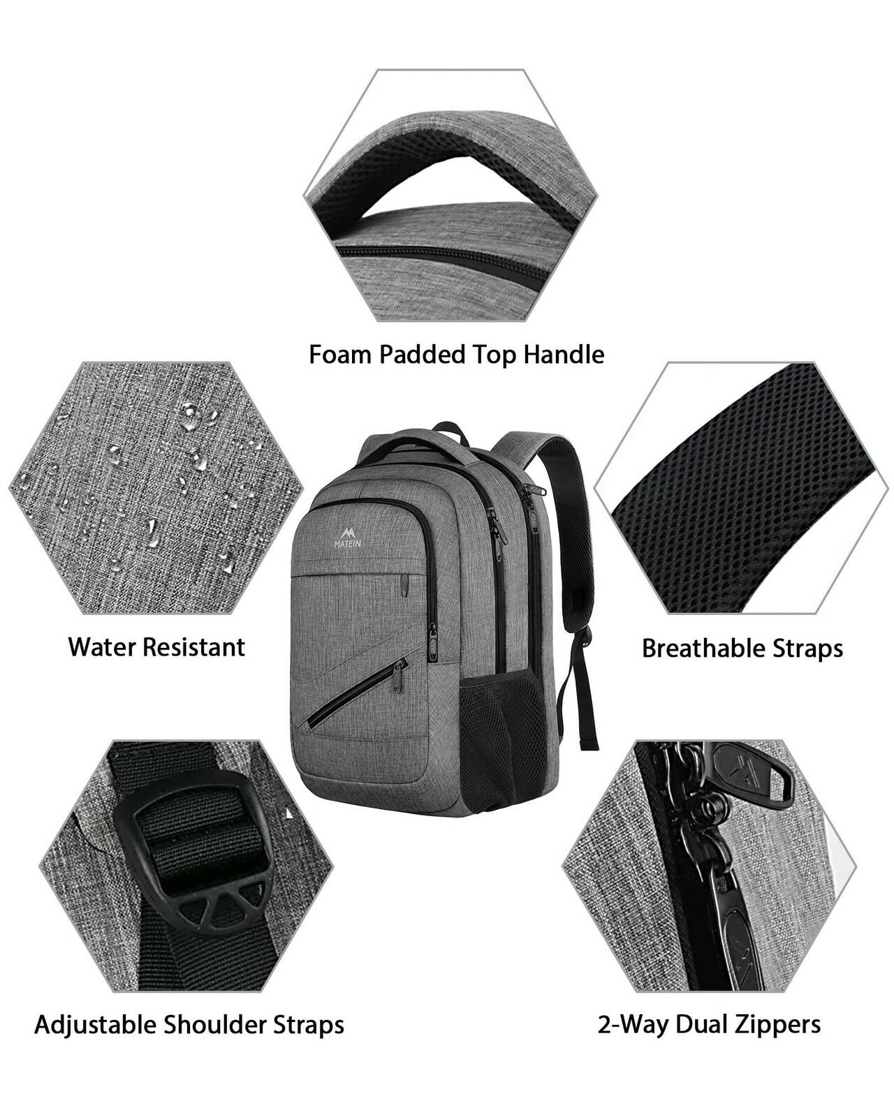 MATEIN Travel Laptop Backpack, 17 Inch Work TSA Approved Carry on Backpack,