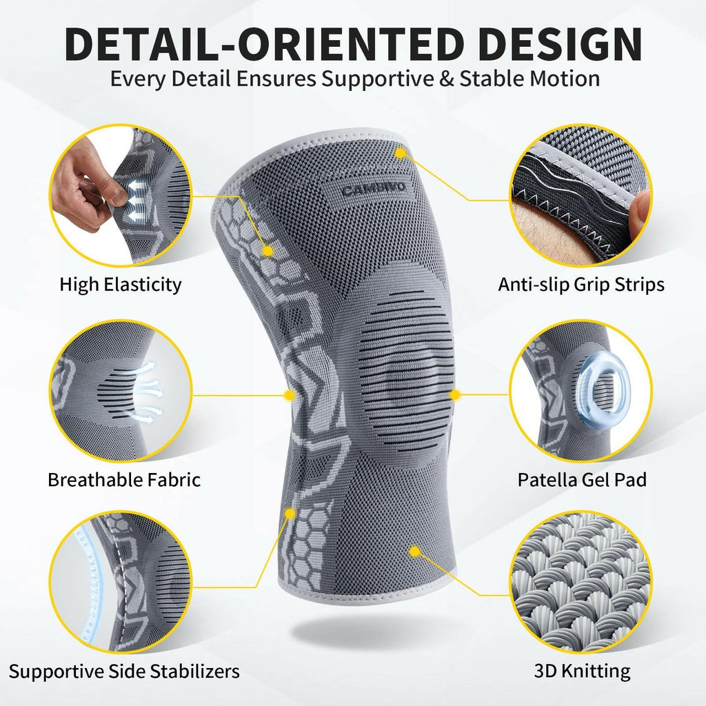 OPEN BOX- CAMBIVO XXL 2 Pack Knee Brace for Men and Women, Knee Sleeves for Men