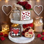 flangairy Love Is In The Air Sign, Wooden Valentines Day Heart Decor, Holiday