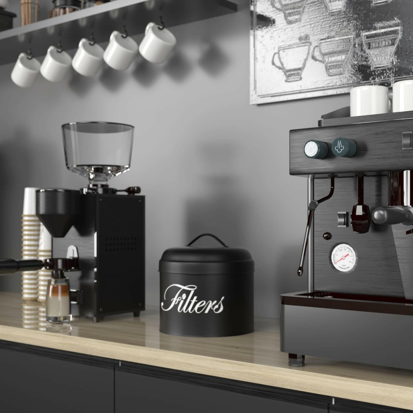 APOIMNA Coffee Filter Holder with Lid, Basket Storage Container for Counter,