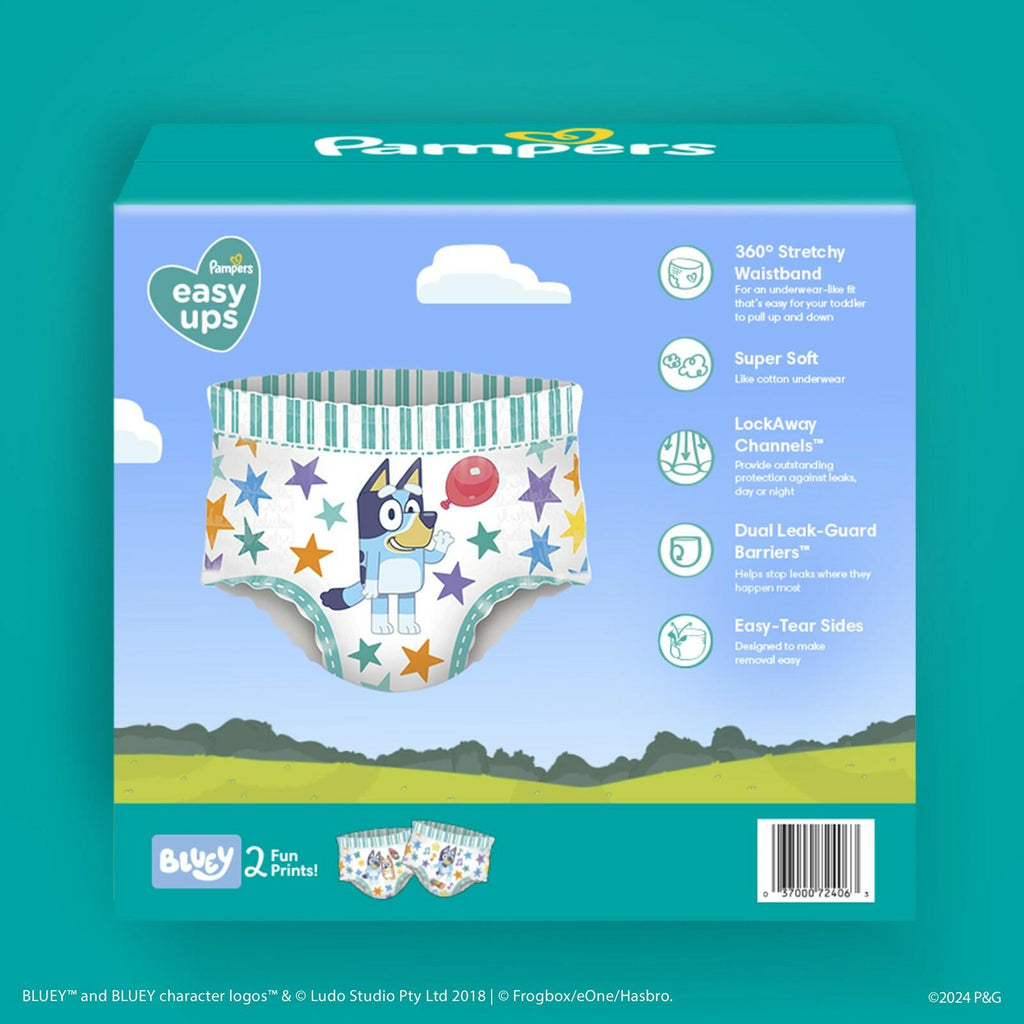 50 Count Pampers Training Pants - Easy Ups Boys & Girls Bluey - Size 2T-3T,