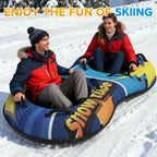 CACSPS Inflatable Snow Tube Sled 48 Inch, Heavy Duty Winter Sledding & Snow