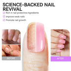 Nail Polish Strengthener and Growth Treatment: Pink Gelike EC 6 in 1 Natural