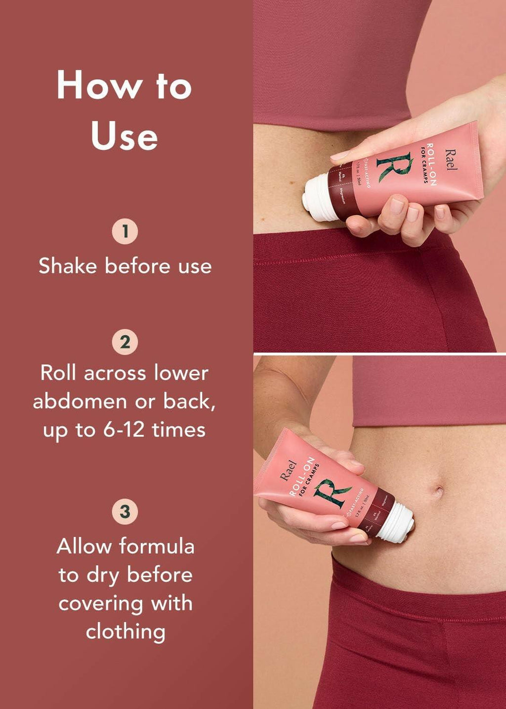 OPEN BOX - Rael Pain Relief Cream Roll-On – Fast-Absorbing Formula with Camphor,