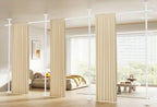 SUNALLY Room Divider Curtain Rod, No Drilling Wall Divider for Room Separation,