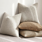 Foindtower 24 x 24 Inch Decorative Textured Boucle Throw Pillow Covers Accent