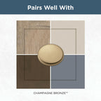 10-Pack Franklin Brass Lombard Cabinet Handles 3" Hole Center Pulls | Champagne