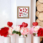 flangairy Love Is In The Air Sign, Wooden Valentines Day Heart Decor, Holiday