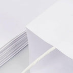 Oikss 100 Pack 5.25x3.25x8.25 Inch Small White Kraft Paper Bags with Handles