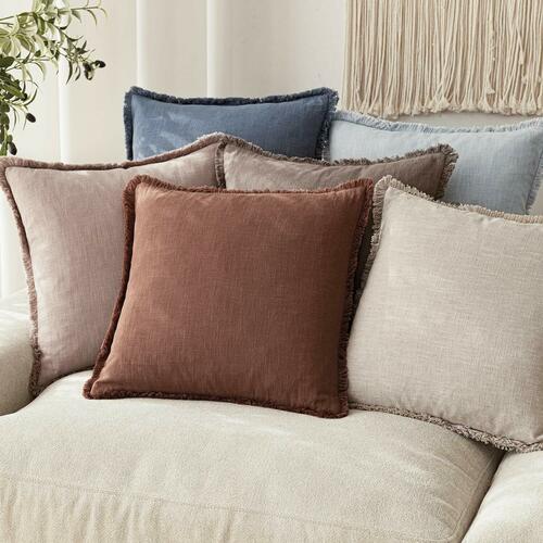 Foindtower Set of 2 Decorative Linen Fringe Throw Pillow Covers Boho Farmhouse