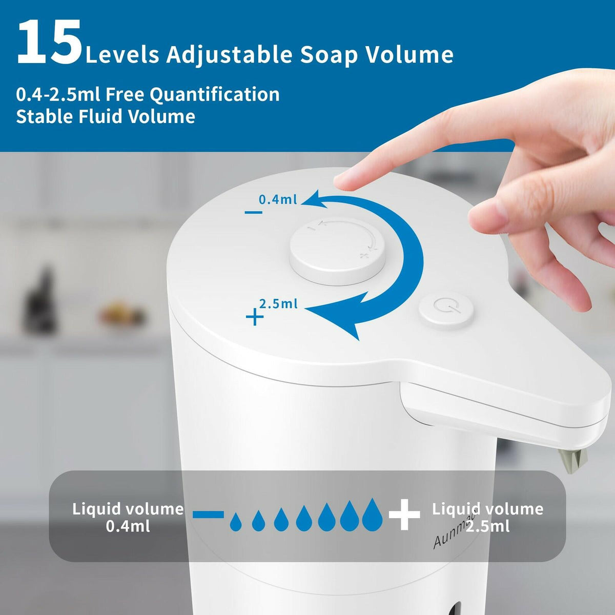Aunmaon Automatic Soap Dispenser Touchless, Modern, Kitchen & Bathroom,