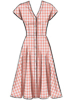 McCall's Women's Short Sleeve Pleated and Button Down Dress Sewing, Sizes 14-22