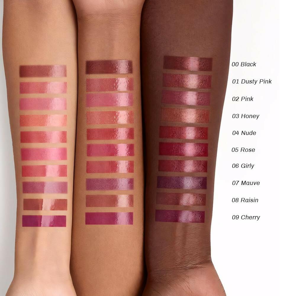 evpct 2Pcs Mauve Plum Cherry Honey Lipstick Tinted Lip Balm, Sheer Hydrating
