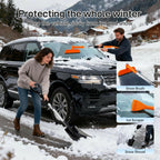 REALYOU 49.2" Car Snow Brush and Ice Scraper for Car Windshield, 3-in-1