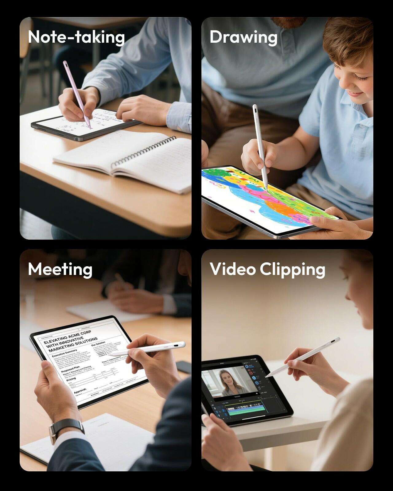 Metapen A8 iPad Pencil for Apple iPad 2018-2025, 4Min Fast Charge,Magnetic