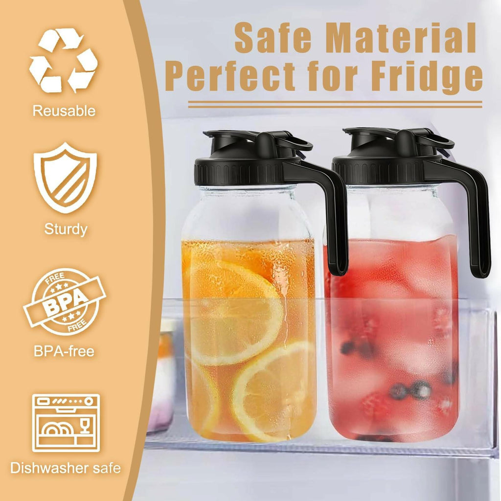 Pack of 2 Mason Jar Pour Spout Lid for Wide Mouth Mason Jars, Mason Jar Pitcher