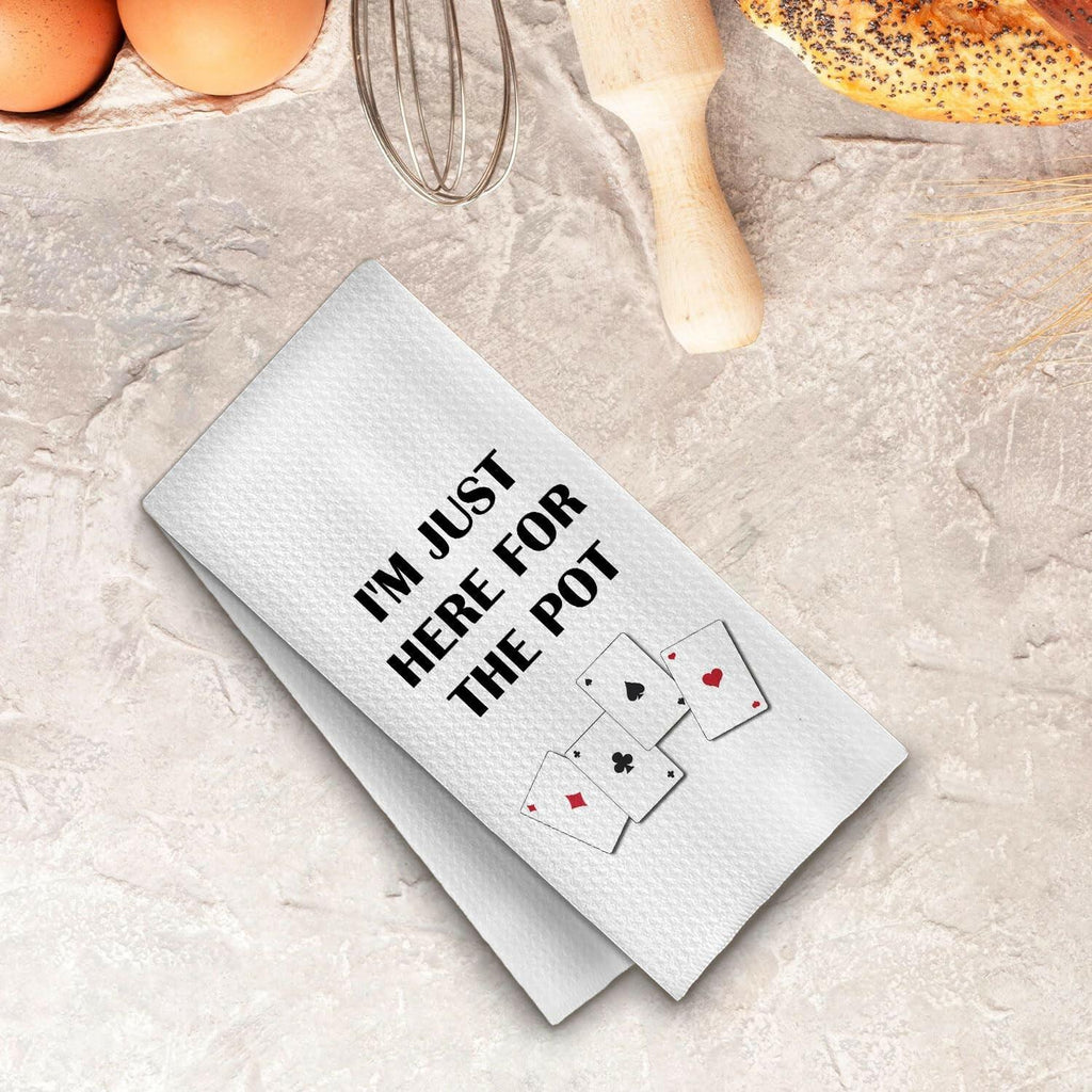 ChenCraty Funny Poker Gifts Kitchen Hands Towels,Gifts for Poker Players Dish