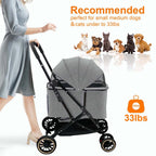 Dog Strollers for Small Dogs - Dog Stroller with Durable Shock-Absorbing PU