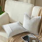 Yaertun Pack of 2 Chenille Textured Decorative Throw Pillow Covers Accent Solid