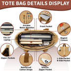 25 PCS Bible Study Supplies Kit, Large Capacity Canvas Tote Bag for Women