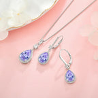 Oskani Teardrop Birthstone Necklace for Women 925 Sterling Silver 5A Cubic