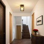 2 Pack Mayful Flush Mount Ceiling Light Fixture with Clear Glass Shade,