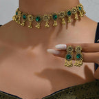Frodete Indian Jewelry Sets for Women Traditional Bohemian Wedding Jewelry Set