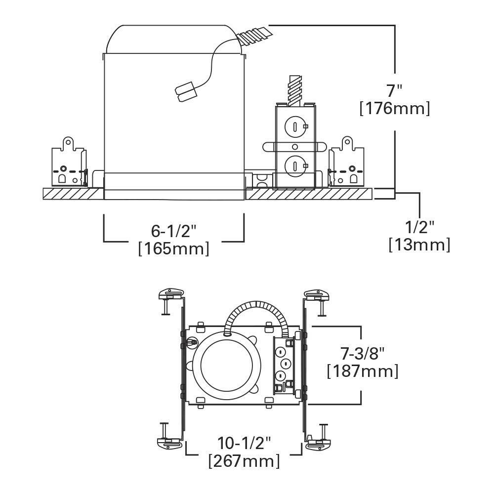 Halo H750ICAT, 6" LED Housing, IC Air-Tite, for Listed Halo LED Modules