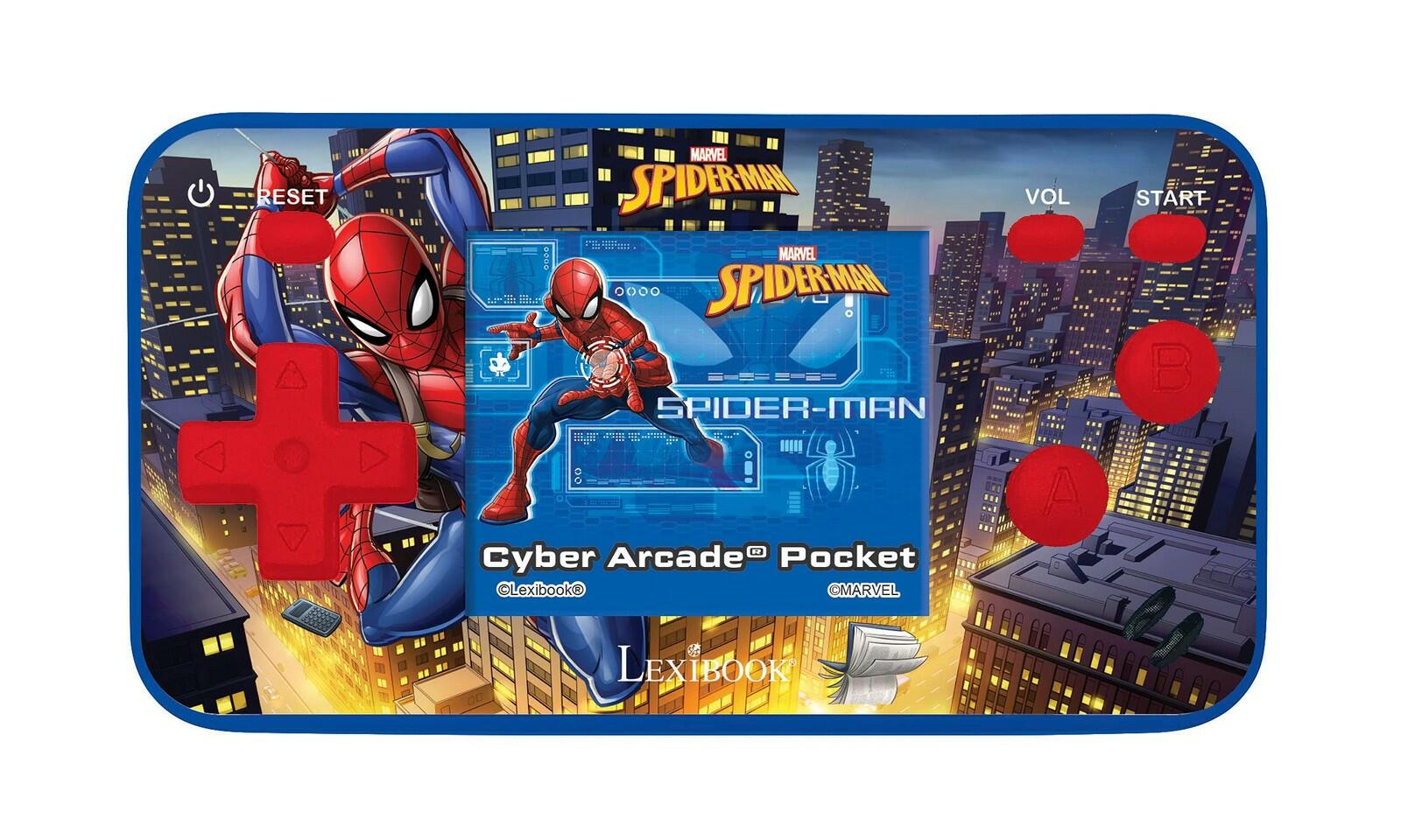 Lexibook Spider-Man Cyber Arcade Pocket Game Console, 150 Games, LCD Screen,