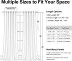 Topfinel Cream Linen Blackout Curtains 84 Inch Long for Bedroom Living Room,