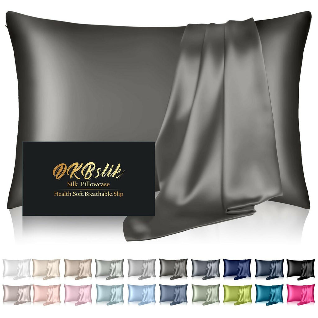 Silk Pillowcase for Hair and Skin, Mulberry Silk Pillow Cases Standard Size,
