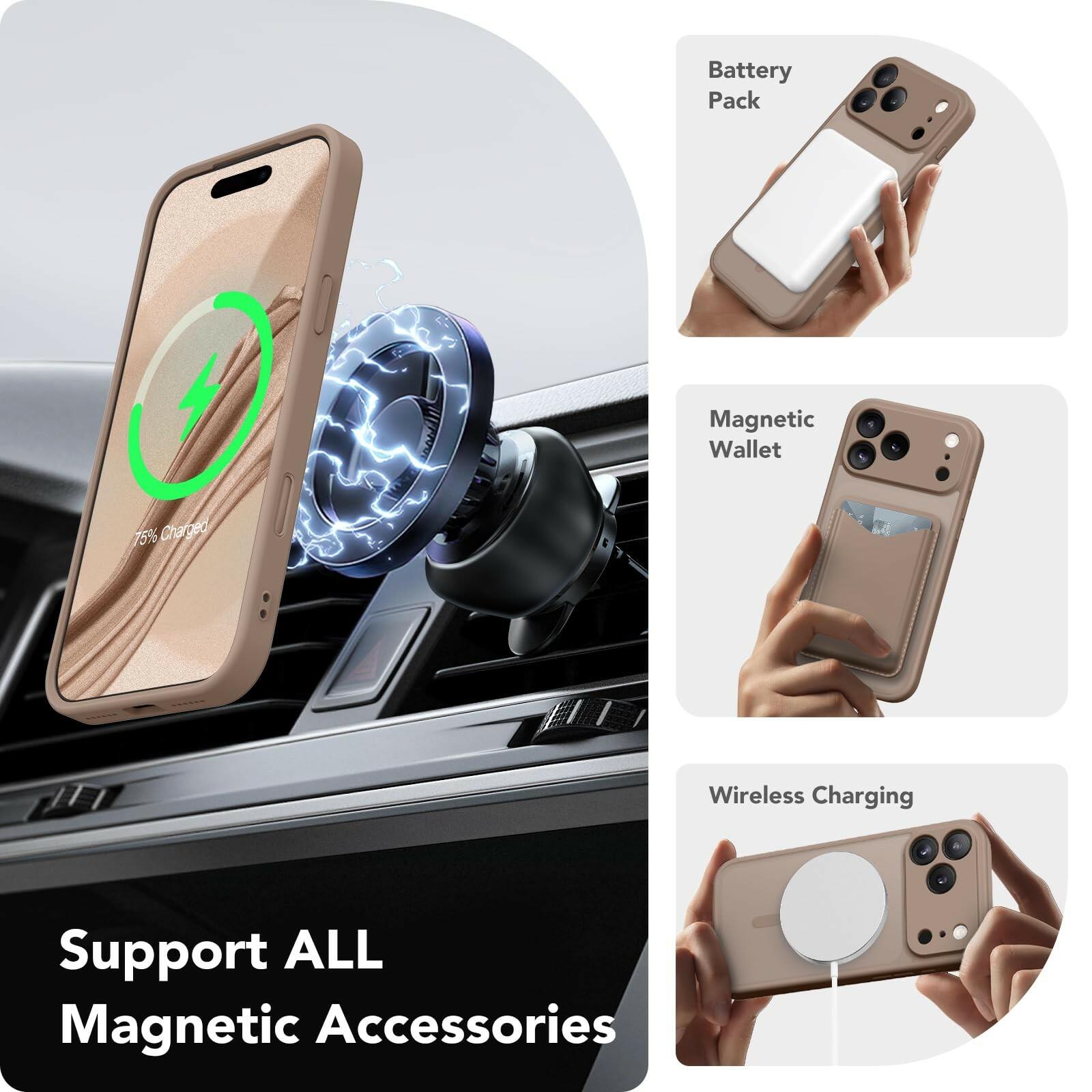 CAPRARO Magnetic for iPhone 17 Pro Case, Upgraded [Full Camera Protection]
