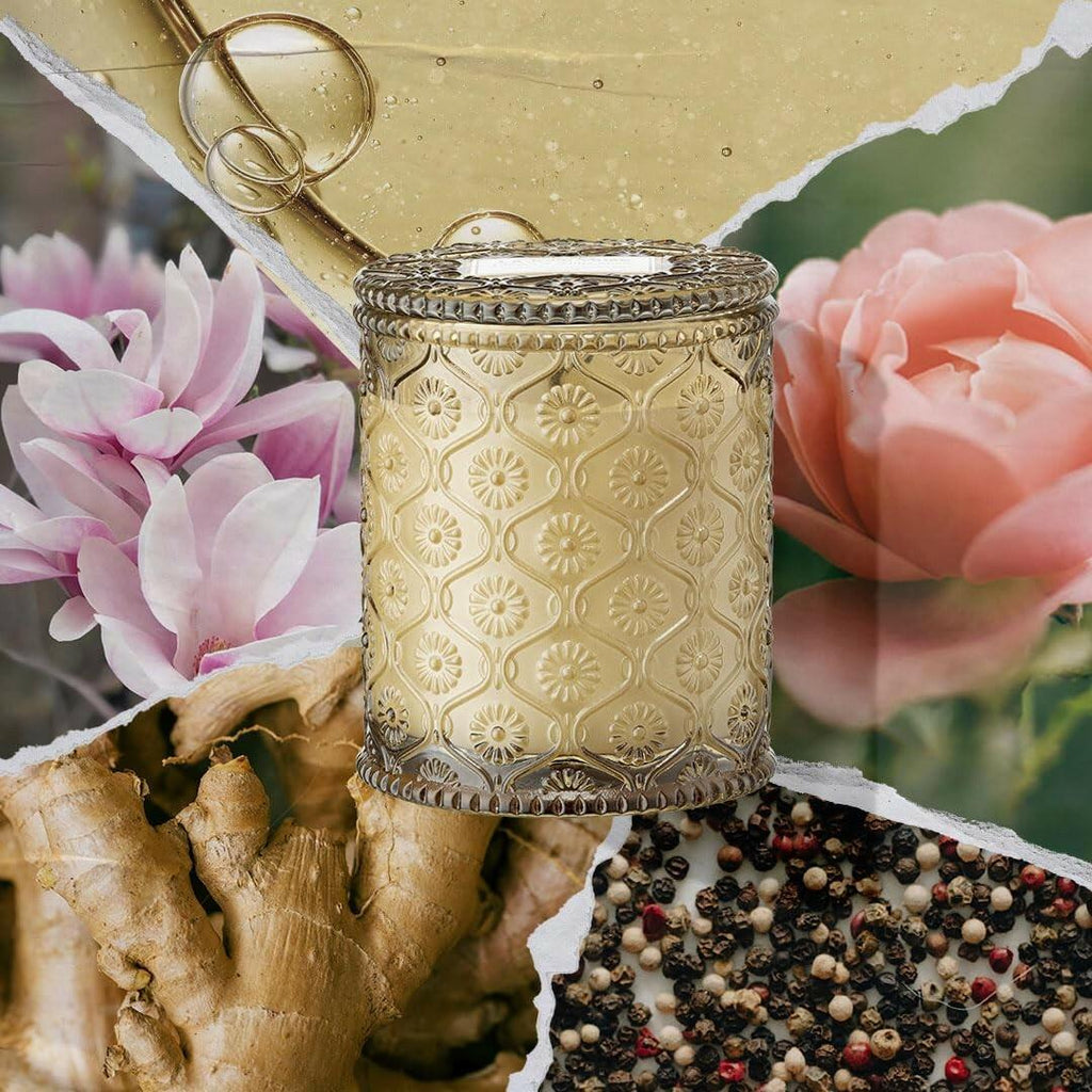 LA JOLIE MUSE Ginger & White Musk Candles | Ginger, Lemongrass & Musk | 6 oz Soy