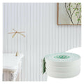 Yefanxi 4-in White EVA molding Peel and Stick Panel, 3D Flexible Fluted self