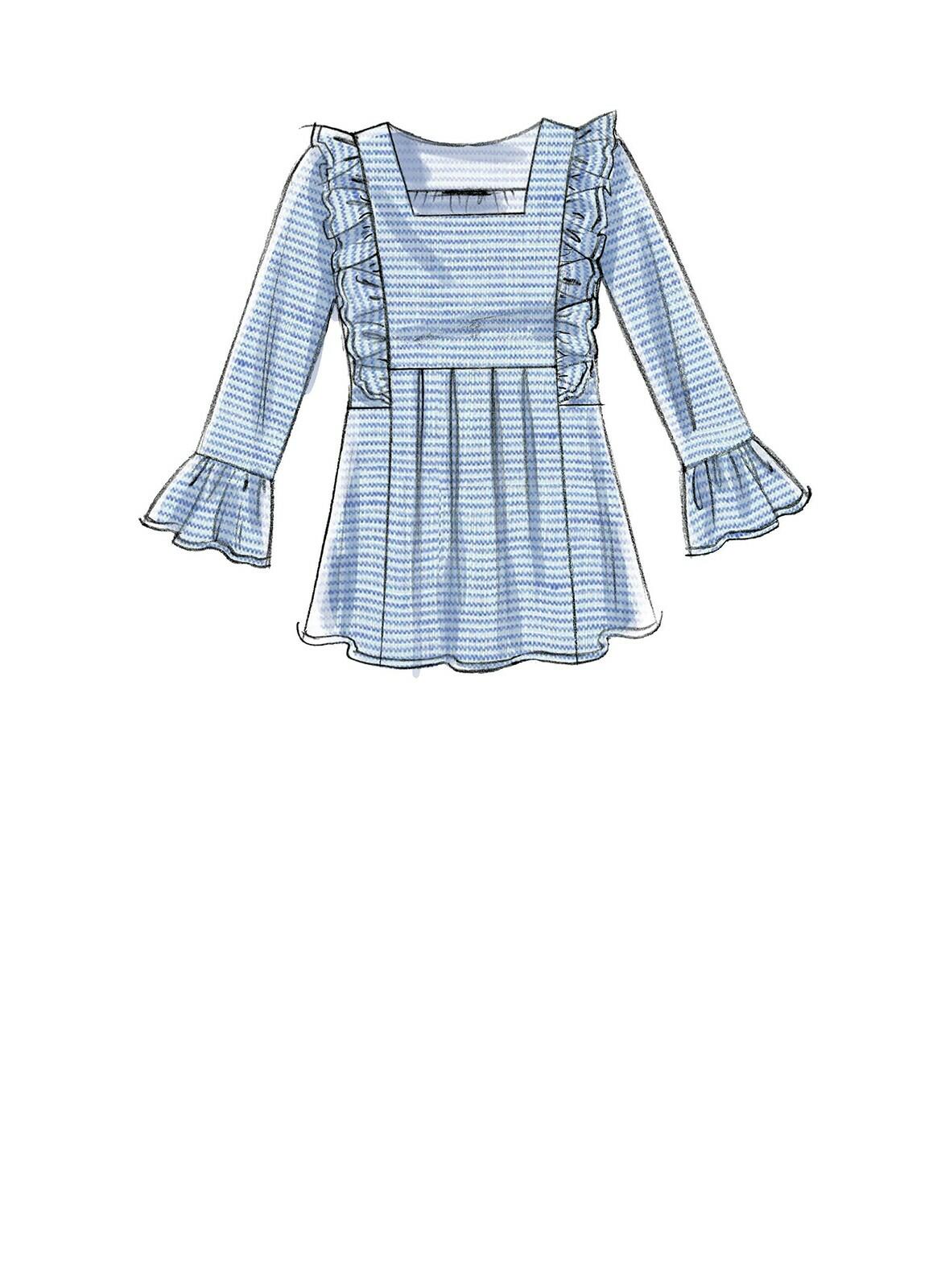 McCall Patterns Misses V Square-Neck Top/Tunic and Dresses