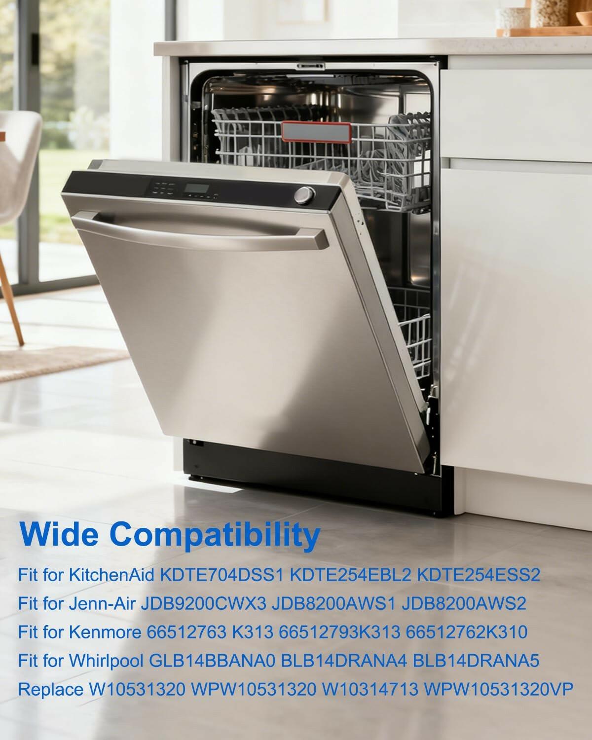 Dishwasher Drain Pump Compatible With Whirlpool KitchenAid Jenn-Air Kenmore