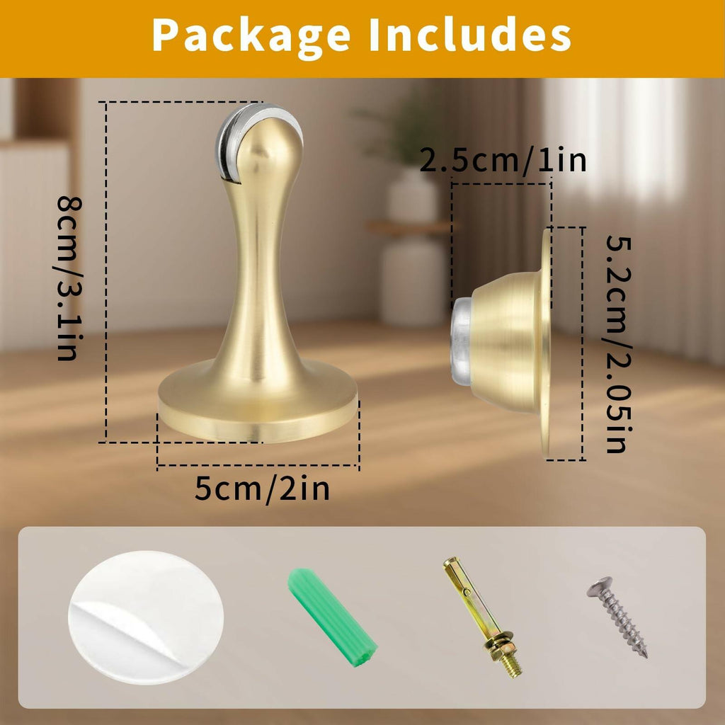 Bak Bo 2 Pack Magnetic Door Stopper, Strong Magnetic Door Holder Keep Door Open,