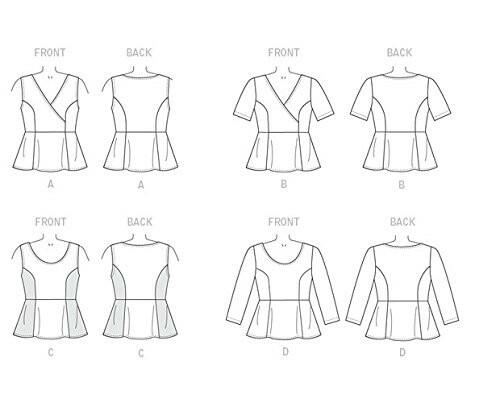 McCall's Patterns M7205 Women's Tops Sewing Template, KK (26W-28W-30W-32W)