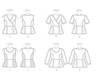 McCall's Patterns M7205 Women's Tops Sewing Template, KK (26W-28W-30W-32W)