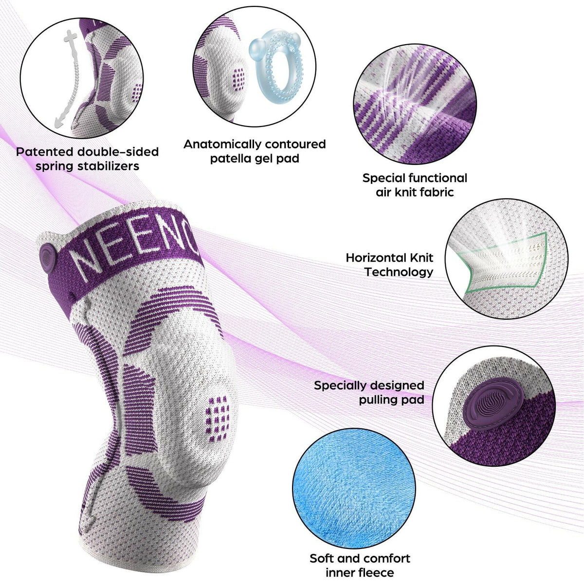 NEENCA Kids Knee Brace Sleeve, Youth Knee Compression Sleeve for Children - Boys