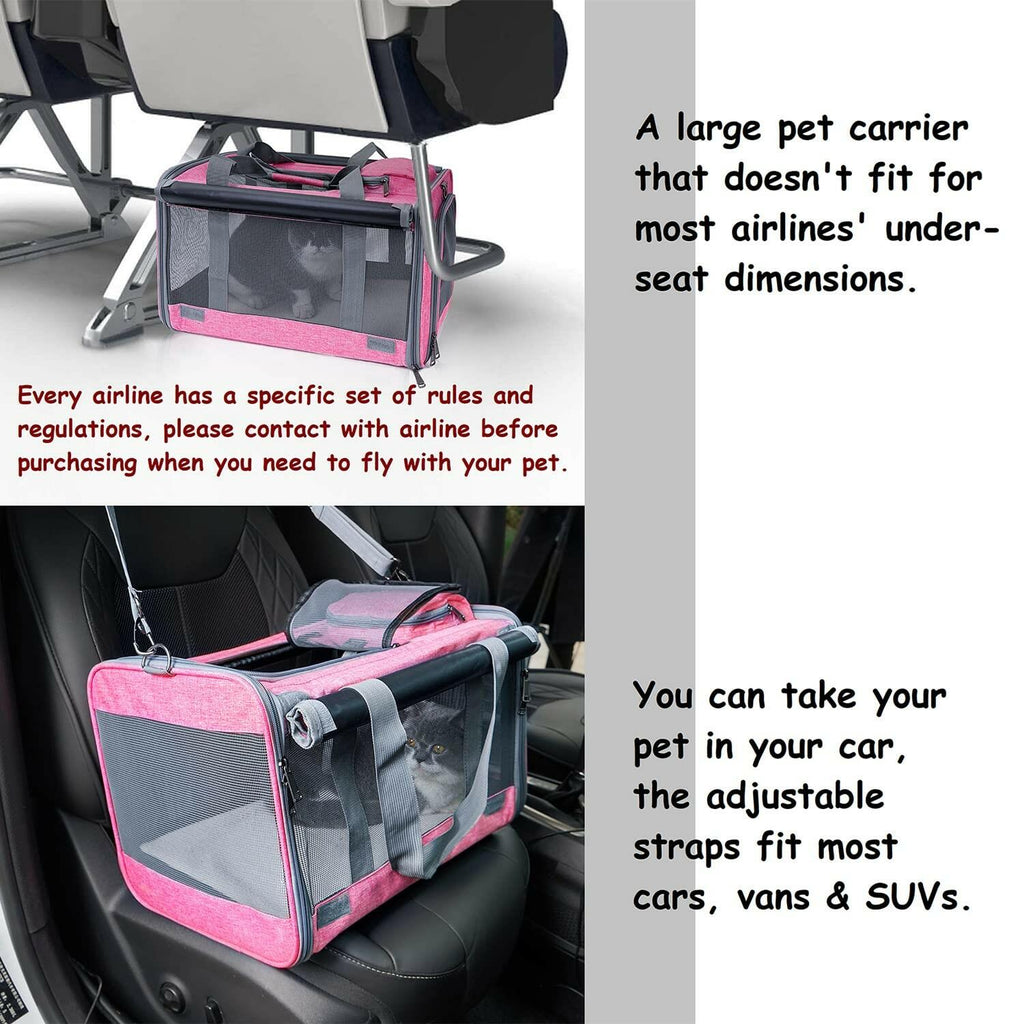 OPEN BOX - GAPZER Pet Carrier for Large and Medium Cats, Soft-Sided Pet Carrier