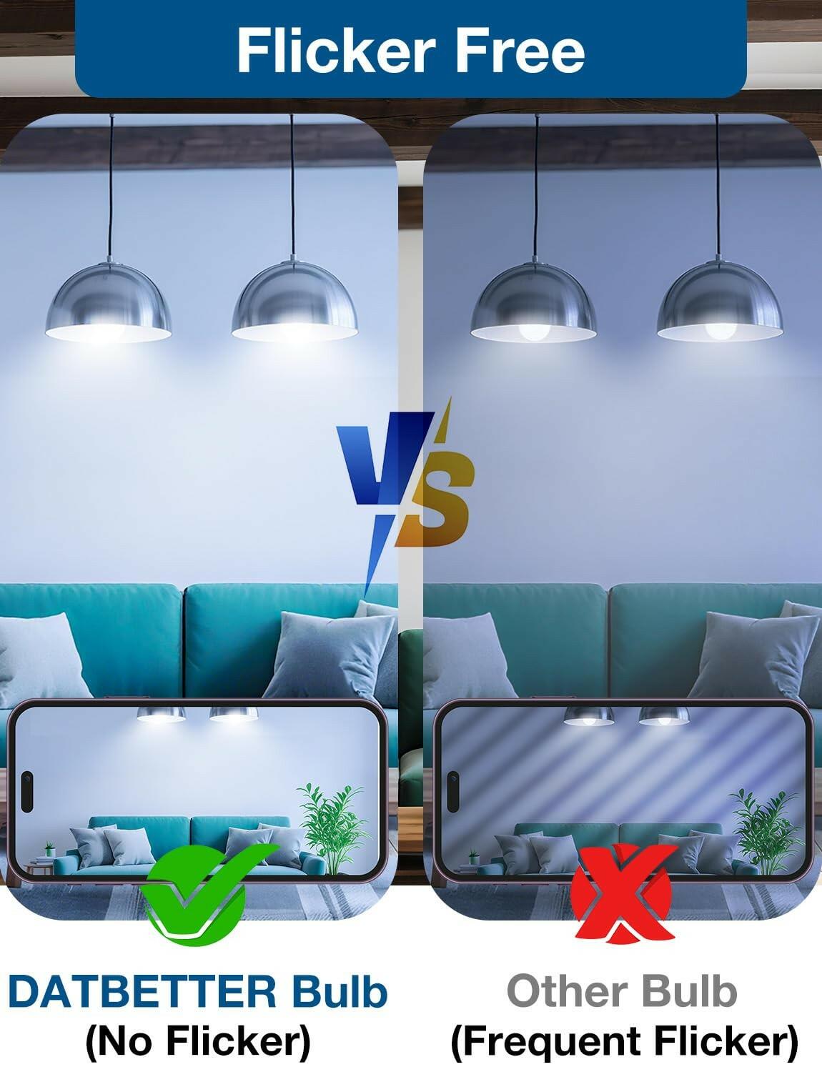 DAYBETTER LED Light Bulbs, A19 5000K Daylight Light Bulbs 100 Watt Equivalent,